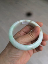 Load image into Gallery viewer, 54.6mm certified 100% natural Type A sunny green/white/brown jadeite jade bangle Y138-3314