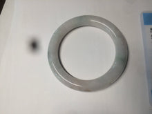 Load image into Gallery viewer, 55mm Certified type A 100% Natural light green/purple/yellow round cut Jadeite bangle AE62-6546