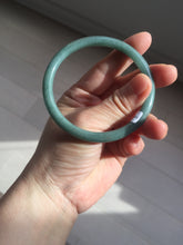 Load image into Gallery viewer, 59mm Certified Type A 100% Natural light green/blue/brown slim round cut Guatemala Jadeite bangle AA56-5836