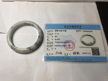 Load image into Gallery viewer, 59mm certified 100% natural Type A green purple yellow(FU LU SHOU) white jadeite bangle PD159-6290