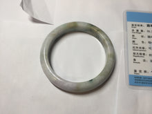Load image into Gallery viewer, 59mm certified 100% natural Type A green purple yellow(FU LU SHOU) white jadeite bangle PD159-6290