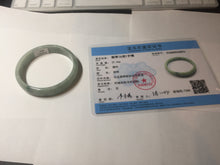 Load image into Gallery viewer, 53.7mm certified Type A 100% Natural green thin Jadeite Jade bangle D135-2831