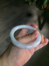 Load image into Gallery viewer, 55mm Certified type A 100% Natural light green/purple/yellow round cut Jadeite bangle AE62-6546