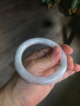Load image into Gallery viewer, 55mm Certified type A 100% Natural light green/purple/yellow round cut Jadeite bangle AE62-6546