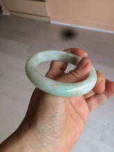 Load image into Gallery viewer, 55.8mm certified 100% natural Type A sunny green/white/brown jadeite jade bangle Y137-3334