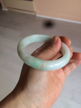 Load image into Gallery viewer, 55.8mm certified 100% natural Type A sunny green/white/brown jadeite jade bangle Y137-3334