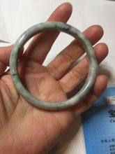 Load image into Gallery viewer, 59mm certified 100% natural Type A green purple gray jadeite bangle PD160-6310