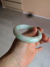 Load image into Gallery viewer, 55.8mm certified 100% natural Type A sunny green/white/brown jadeite jade bangle Y137-3334