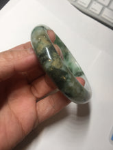 Load image into Gallery viewer, 57.7mm certified Type A 100% Natural sunny green yellow brown white Jadeite Jade bangle D136-1720