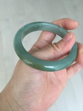 Load image into Gallery viewer, 53.2mm certified type A 100% Natural dark green/gray/yellow Jadeite Jade bangle AF96-7577