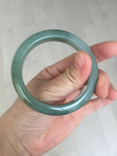 Load image into Gallery viewer, 53.2mm certified type A 100% Natural dark green/gray/yellow Jadeite Jade bangle AF96-7577