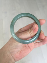 Load image into Gallery viewer, 53.2mm certified type A 100% Natural dark green/gray/yellow Jadeite Jade bangle AF96-7577