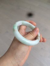 Load image into Gallery viewer, 55.8mm certified 100% natural Type A sunny green/white/brown jadeite jade bangle Y137-3334