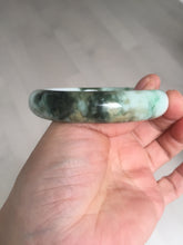 Load image into Gallery viewer, 57.7mm certified Type A 100% Natural sunny green yellow brown white Jadeite Jade bangle D136-1720