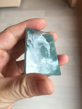 Load image into Gallery viewer, 100% Natural type A green/blue/gray Guatemala jadeite Jade shadow carving buddha pendant necklace BP114