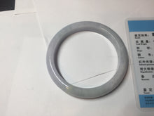 Load image into Gallery viewer, 62mm Certified Type A 100% Natura light green white purple slim Jadeite bangle X151-3831