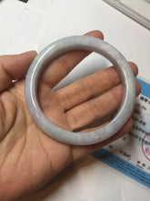 Load image into Gallery viewer, 62mm Certified Type A 100% Natura light green white purple slim Jadeite bangle X151-3831
