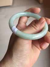 Load image into Gallery viewer, 53.5mm certified 100% natural Type A light green round cut jadeite jade bangle BP161-2771