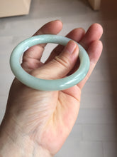 Load image into Gallery viewer, 53.5mm certified 100% natural Type A light green round cut jadeite jade bangle BP161-2771