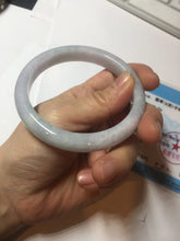 Load image into Gallery viewer, 62mm Certified Type A 100% Natura light green white purple slim Jadeite bangle X151-3831