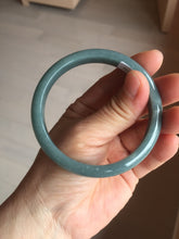 Load image into Gallery viewer, 57.5mm Certified Type A 100% Natural deep sea dark green/purple/blue/gray/black Guatemala Jadeite bangle PB114-6421