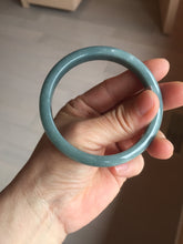 Load image into Gallery viewer, 57.5mm Certified Type A 100% Natural deep sea dark green/purple/blue/gray/black Guatemala Jadeite bangle PB114-6421