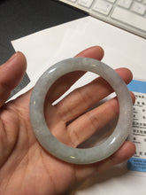 Load image into Gallery viewer, 54.5mm Certified Type A 100% Natural light green/purple round cut Jadeite Jade bangle AM98-2799