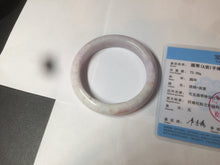 Load image into Gallery viewer, 59.8mm Certified Type A 100% Natural white/purple/pink jadeite Jade bangle BK2-8361