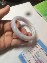 Load image into Gallery viewer, 59.8mm Certified Type A 100% Natural white/purple/pink jadeite Jade bangle BK2-8361