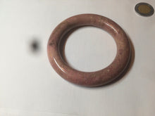 Load image into Gallery viewer, 54.3mm 100% natural plateau earth red/brown chubby round cut rose stone (Rhodonite) bangle XY81