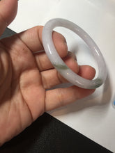 Load image into Gallery viewer, 54.5mm certified 100% natural light green/white/purple round cut jadeite jade bangle BK85-4668