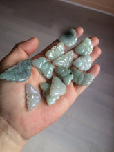 Load image into Gallery viewer, 100% Natural light green 3D Jadeite Jade butterfly pendant KS99