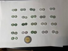 Load image into Gallery viewer, 100% Natural icy watery white/green/brown/purple ring dangling jadeite Jade earring C121