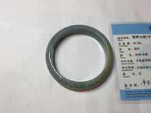 Load image into Gallery viewer, 56.5mm Certified Type A 100% Natural blue/gray/black/brown Guatemala Jadeite jade bangle PD163-6306