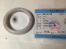 Load image into Gallery viewer, 59mm Certified Type A 100% Natural white/purple/pink/yellow jadeite Jade bangle BK3-8360