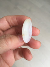 Load image into Gallery viewer, 29.4/6.7mm Type A 100% Natural light purple yellow Jadeite Jade Safety Guardian Button donuts Pendant BP113