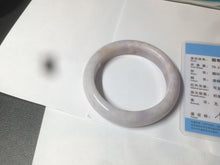 Load image into Gallery viewer, 59mm Certified Type A 100% Natural white/purple/pink/yellow jadeite Jade bangle BK3-8360