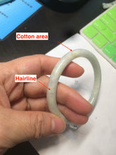 Load image into Gallery viewer, 55.9mm Certified Type A 100% Natural white/green/yellow/purple round cut Jadeite Jade bangle R110-1731