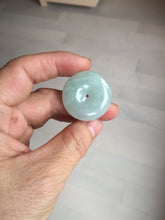 Load image into Gallery viewer, 28.6/5.6mm Type A 100% Natural sunny green light purple red Jadeite Jade Safety Guardian Button donuts Pendant group BP112
