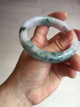 Load image into Gallery viewer, 55.9mm Certified 100% natural Type A light purple with sunny flying flowers jadeite jade bangle BL106-8719