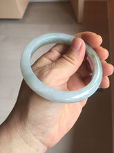 Load image into Gallery viewer, 56.8mm Certified 100% natural Type A icy watery oily dark green/gray(淡油青) jadeite jade bangle PB174-0353