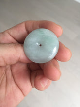 Load image into Gallery viewer, 28.6/5.6mm Type A 100% Natural sunny green light purple red Jadeite Jade Safety Guardian Button donuts Pendant group BP112