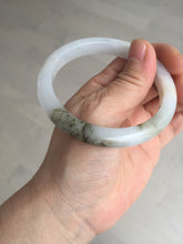 Load image into Gallery viewer, 57.3mm Certified Type A 100% Natural icy watery white purple black brown Jadeite Jade bangle BL74-7052