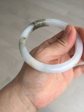 Load image into Gallery viewer, 57.3mm Certified Type A 100% Natural icy watery white purple black brown Jadeite Jade bangle BL74-7052