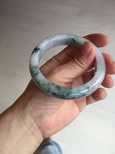 Load image into Gallery viewer, 55.9mm Certified 100% natural Type A light purple with sunny flying flowers jadeite jade bangle BL106-8719