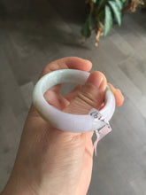 Load image into Gallery viewer, 47.5mm Certified Type A 100% Natural light green/purple/brown (Fu Lu Shou) oval Jadeite Jade bangle AT57-4197