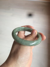 Load image into Gallery viewer, 54.6mm Certified 100% natural Type A green/gray jadeite jade bangle AE66-2866