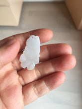 Load image into Gallery viewer, 100% Natural clear sunny green gray  jadeite jade golden fish Pendant group BP109