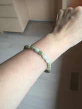 Load image into Gallery viewer, 100% natural type A dark green brown green white olive(Lulutong) jadeite jade beads bracelet group PB225