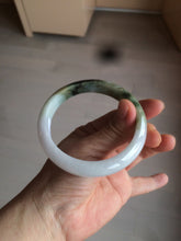 Load image into Gallery viewer, 60mm certified type A 100% Natural green/dark green/white jadeite jade bangle BG26-1711